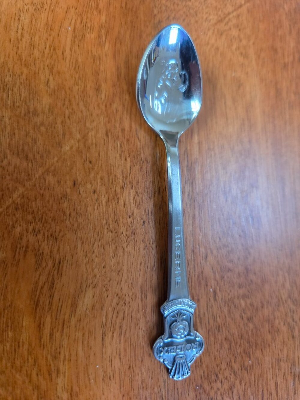 VTG Spoon by Rolex Bucherer of Switzerland Silver Plate Spoon 4" long